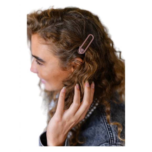 NEW 123 AMORE women's oval set of three hair clips in multi color - Picture 3 of 3